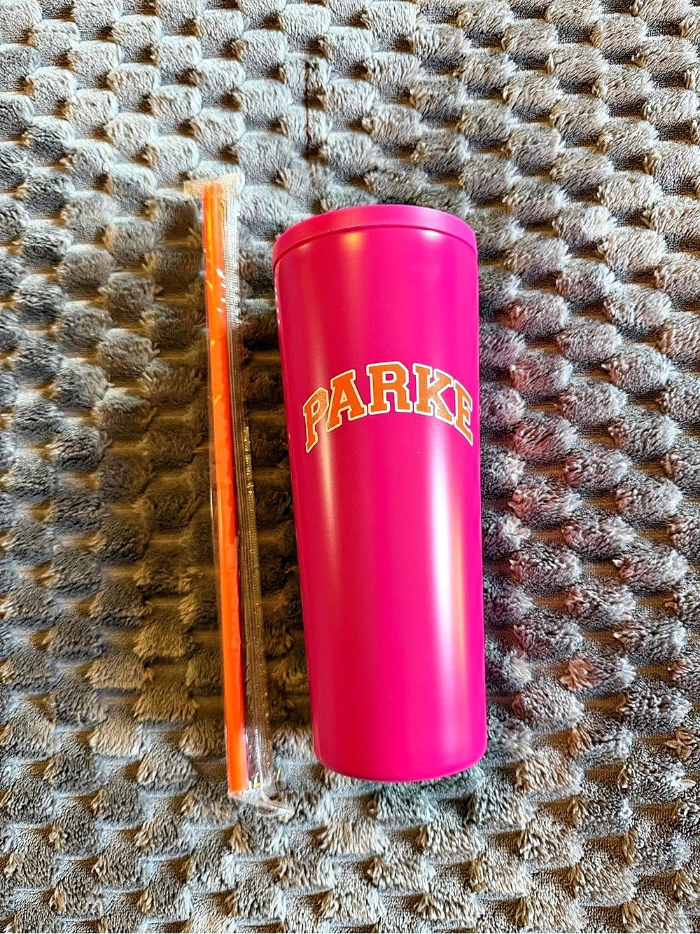 Dunkin' Pink Tumbler with Straw Like New